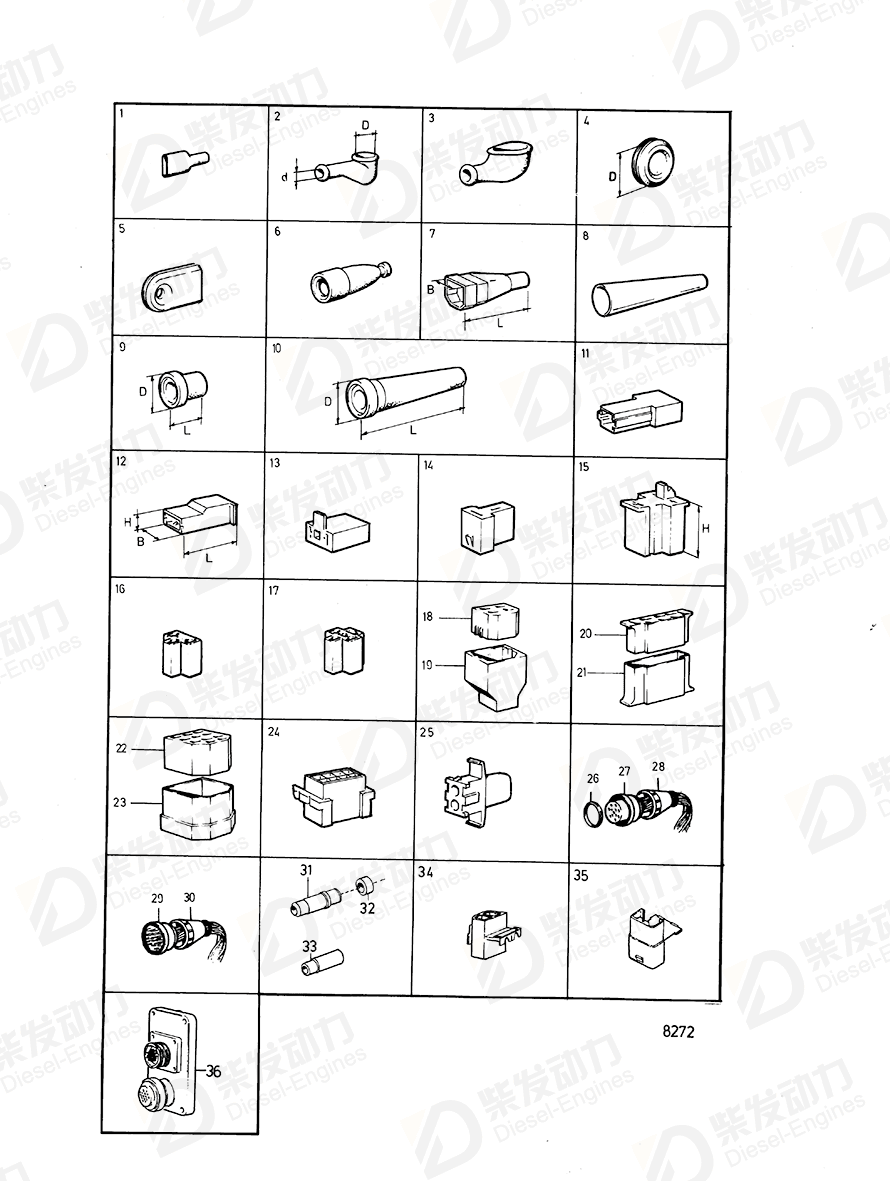 VOLVO Receptacle housing 948854 Drawing